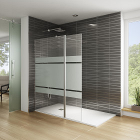 Mampara de ducha fija con lateral abatible modelo Screen Moving de Gme 2