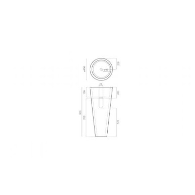 Medidas Lavabo Pedestal  Java de Bathco