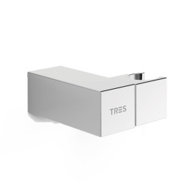Soporte orientable para ducha de mano de Tres color cromado