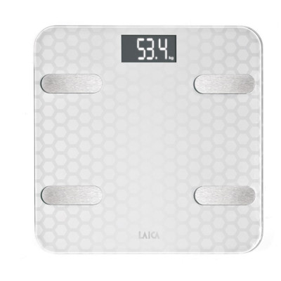 Báscula bluetooth de Laica color blanco y gris