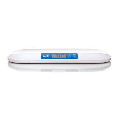 Báscula con bluetooth de bebes de Laica color blanco con detalle azul