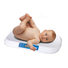 Báscula con bluetooth de bebes de Laica color blanco con detalle azul